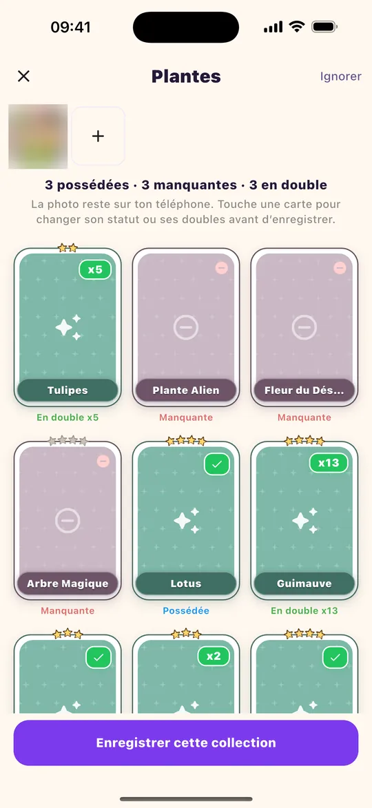 Capture de l’application : Vérifie ce qui a été lu